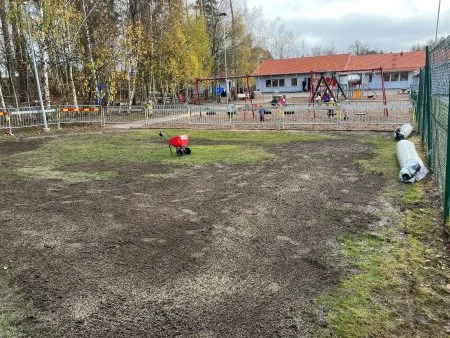 Fotbollsplan före Hybridgräs