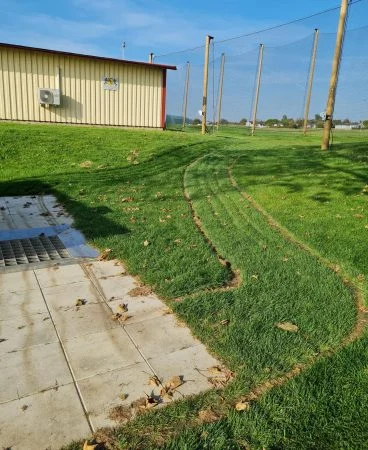 Hybridgräs vid bollplockaren Rya GK